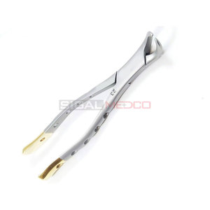 Premium German Manual Dental Extracting Forceps Set #150/#151/#23 Gold Handle Stainless Steel SIGAL MEDCO SM-<b>DS</b>-0280 CE - Product Image 2