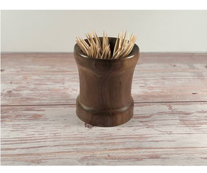 Handcrafted Wooden Eco-Friendly Classic Compact <b>Mini</b> Storage Pot Toothpick Holder for Kitchen Dining Decor - Product Image 4