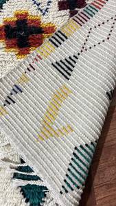 Tapis marocain en laine fait main, couleur unie, style berbère, shaggy, tribal, noué à la main, moderne, antidérapant, lavable, extra épais, moyen - Product Image 5
