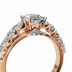 Anillo de Compromiso de Lujo con Certificado IGI, Corte Ovalado, Cultivado en Laboratorio, Chapado en Rodio, Oro de 10K, 14K, 18K, Plata 925, 935, Estilo Clásico - Product Image 4