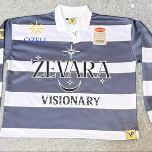 Polo de Manga Larga con Sublimación Completa a Bajo Precio, Polo con Cuello Alto y Logotipo Personalizado para Hombre - Product Image 1