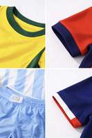 Uniforme de Fútbol Personalizado para Niños, Conjunto de Camiseta de Fútbol con Diseño Personalizado, Equipación Deportiva OEM, Kit de Entrenamiento con Bandera, Verano 100%
