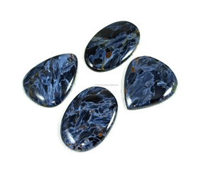 Pietersite naturelle, forme mixte, cabochon, pierre précieuse en vrac, Radha Arts, bleu, 20-40 mm, haute qualité, pour la fabrication de bijoux - Product Image 5
