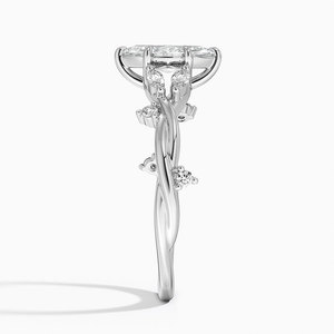 Anillo BOJ 021 con Corte Marquesa, Plata 925, Diseño Azalea Twist, Diamante de 2ct, Color D, VVS1, Moissanita, Certificado GRA, Anillos en Oferta a Bajo Precio - Product Image 3