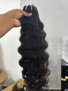 Extensions de cheveux humains indiens bouclés, ondulés et raides, naturels, légers, écologiques, en vrac - Product Image 3