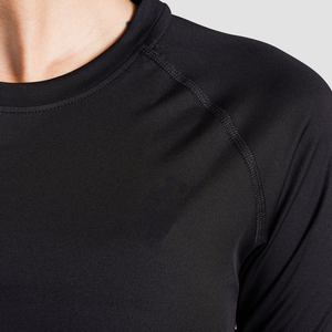 Camiseta de compresión para mujer de talla grande 2026 al por mayor ODM, camiseta deportiva personalizada con parches, logo de encaje, de secado rápido y transpirable - Product Image 6