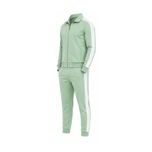 OEM Men Sport Tracksuits Custom Fleece Fitness Training Set Zip Jacket Jogger <b>Pants</b> Wholesale Athletic Wear Supplier OEM Factory - Product Image 4