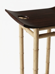 <b>Bamboo</b> Minimalist Design Outdoor Side <b>Table</b> with Natural Finish for Patio - Product Image 2