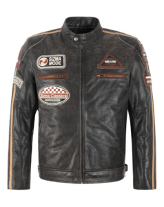 <b>Smart</b> Range Leather Custom 100% Genuine Sizma Wax Sheep Napa Leather <b>Men's</b> Winter Streetwear <b>Jacket</b> Silk Lining YKK Zipper - Product Image 3