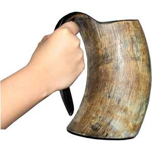 Taza de Cuerno de Búfalo Hecha a Mano NOUSHAD HANDICRAFTS, Forma Natural, Pulida, Duradera, Apta para Alimentos, Artículo Coleccionable, Decoración Rústica para el Hogar, Boda - Product Image 4