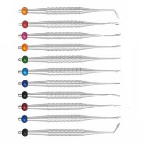 Juego de 11 instrumentos dentales de extracción de raíces PDL, elevadores y proximadores de raíces, espátulas luxadoras, de acero inoxidable - Product Image 4