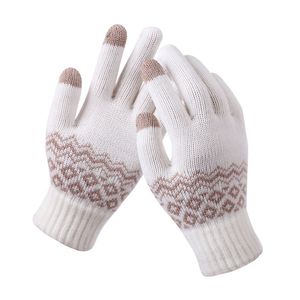 Guantes Térmicos de Punto Jacquard Resistentes al Frío, Guantes de Invierno de Doble Capa de Acrílico para Uso Diario en Exteriores - Product Image 4