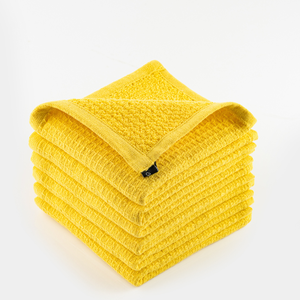 ผ้าเช็ดครัวผ้าฝ้ายสีส้มลายวาฟเฟิล ชุดผ้าเช็ดจานแบบแห้งเร็ว - Product Image 3