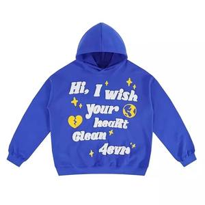 ผู้ผลิตเสื้อฮู้ดดี้ผู้ชายแบบกำหนดเอง พิมพ์ลายโฟม 3 มิติ ผ้าฟลีซคอตตอนพรีเมียม เสื้อฮู้ดดี้ดีไซน์โอเวอร์ไซส์ พิมพ์ลายพัฟฟ์ เสื้อฮู้ดดี้แบบยูนิเซ็กซ์ - Product Image 2