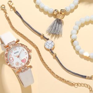 Lot de 7 montres à quartz pour femme, bracelet en cuir PU, montre-bracelet en alliage avec aiguilles, ensemble de bijoux 192045 - Product Image 3
