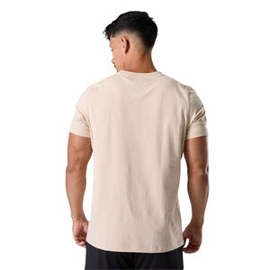 <b>Men's</b> <b>Beige</b> Performance T Shirt Lightweight Cotton Athletic Fit Casual Lifestyle Sportswear Apparel Shirt - Product Image 6
