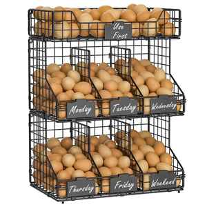 Metal <b>Egg</b> Storage <b>Basket</b> Large Capacity <b>Egg</b> Holder Wire <b>Egg</b> <b>Basket</b> Farmhouse <b>Egg</b> Organizer Kitchen Counter <b>Egg</b> Rack - Product Image 2