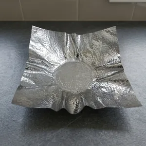 Handmade Steel Decorative Bowl <b>Square</b> Textured Serving Dish Modern Metal Centerpiece for Home Decor Dining <b>Table</b> <b>Kitchen</b> - Product Image 4
