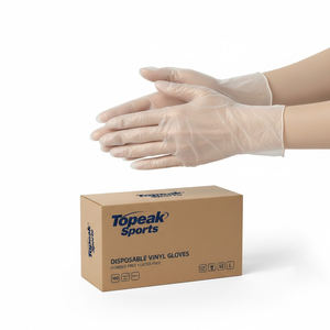 Gants d'examen synthétiques jetables en nitrile et vinyle sans poudre pour le nettoyage domestique, la cuisine et les usages médicaux - Product Image 1