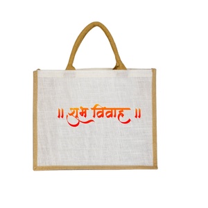 Wholesale Burlap <b>Bridesmaid</b> <b>Gift</b> Tote <b>Bag</b> Printing Unique Linen Beach Party <b>Gift</b> <b>Bag</b> With Window Custom Jute <b>Bag</b> for Wedding - Product Image 2