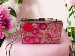 Resin Clutch <b>Bag</b> Floral Evening <b>Bag</b> Wedding Guest <b>Bag</b> Glitter Clutch Party Handbag Statement <b>Bag</b> - Product Image 3