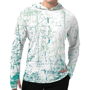 Camisa con Capucha de Manga Larga para Hombre, Estampado Sublimado, Secado Rápido, 100% Poliéster, Ropa de Verano para Exteriores - Product Image 4