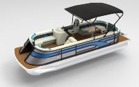 Bateau à ponton de luxe en alliage d'aluminium, pêche sportive, 100-150 CV, 7 m, couleur personnalisable