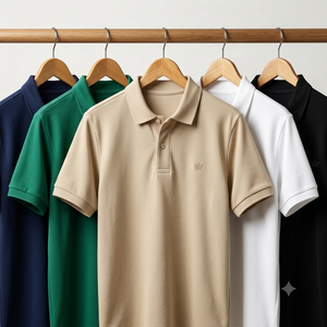 เสื้อเชิ้ตแขนสั้นผู้ชายสีตามสั่ง ทรงปกติ ผ้าฝ้ายถัก 100% สวมใส่สบาย ไม่พิมพ์ลาย ระบายอากาศได้ดี แห้งเร็ว - Product Image 3