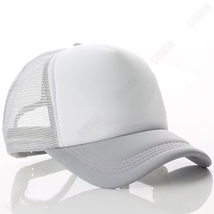 Gorra Trucker SIBRIN Personalizada de 5 Paneles, Blanca y Verde, con Malla, Visera Curva, para Deportes de Motor, Skateboarding, Uso Diario, Casual y Deportivo - Product Image 6