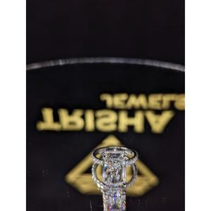 Bague de fiançailles en diamant Moissanite VVS, argent sterling 925, sertie de pierres, bague de mariage de luxe, bijoux fins pour femmes par Trisha Jewels - Product Image 1