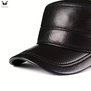 Gorras de Cuero Genuino Negro de Primera Calidad, Clásicas, Elegantes, Fáciles de Usar, Producto de Moda, Nuevo Ingreso, Buen Proveedor - Product Image 5