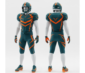 Conjunto de Uniforme de Fútbol Americano Sublimado, Ropa Profesional para Equipos, Equipación de Fútbol |   Ropa Deportiva Transpirable de Poliéster - Product Image 1