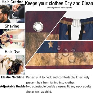 Capa Profesional para Barbería, Capa Impermeable de Poliéster para Corte de Cabello, con Cierre de Broche Negro y Estampado Personalizado por Sublimación - Product Image 5
