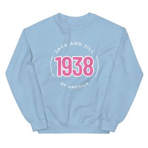 เสื้อสเวตเชิ้ตคอกลมสีชมพูยูนิเซ็กซ์ แจ็คแอนด์จิล รุ่น 1938 ลายวงกลม JJ เนื้อผ้านุ่มสบาย แขนยาว สวมใส่ได้ทุกวัน สไตล์ลำลอง ขายส่งเสื้อผ้า - Product Image 1