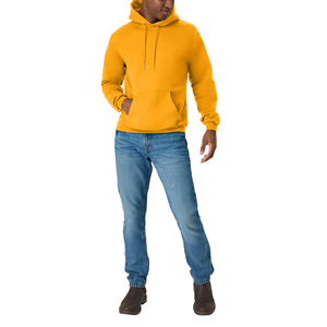 Sudadera con Capucha para Hombre, Color Amarillo Mostaza, Corte Regular, Felpa de Algodón, Informal, con Bolsillo Delantero - Product Image 1