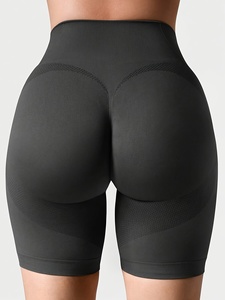 Ladies Seamless Yoga Shorts High Waist Workout Gym <b>Running</b> Fitness Active Shorts - Product Image 2