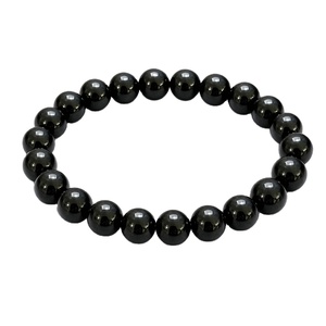 Wholesale Price Natural Black Tourmaline <b>Bracelet</b> 8mm Crystal Beads Stretch Cord Unisex Protection Grounding Healing Jewelry - Product Image 1