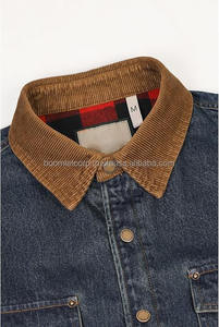 Chaqueta vaquera de calle alta para hombre BoomletCorp 2024, Color personalizado, moda de invierno, cuello levantado de lana duradero, último diseño Falaline - Product Image 3