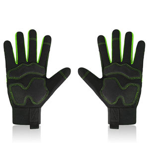 Guantes de cuero de gran agarre para jardinería, paisajismo, proyectos de carpintería, guantes de protección con cierre seguro de gancho y bucle - Product Image 6