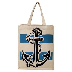 Anchor imprimé re sac fourre-tout en toile écologique utilisable avec un prix abordable pour une utilisation de bureau utilisation de collège utilisation shopping - Product Image 1