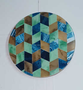 Sous-verre de table de cuisine personnalisé, le plus vendu, réutilisable, en bois et résine, design zen asiatique, 100 mm de diamètre, support de tapis, prix d'usine imbattable - Product Image 3