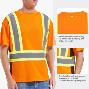 เสื้อทำงานแบบสะท้อนแสงสั่งทำพิเศษสำหรับโรงงาน ผลิตเสื้อผ้าป้องกันสำหรับงานหนักที่มองเห็นได้ชัดเจน - Product Image 3