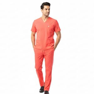 Tenue médicale en coton pour hommes, uniforme d'hôpital, vêtements de médecin, fabricant OEM, logo personnalisé, combinaisons en polyester et coton, sur mesure - Product Image 1