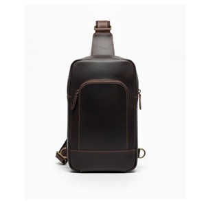 Sac de poitrine de luxe unisexe, sac bandoulière minimaliste en cuir pour femme, sac de poitrine de voyage tendance avec compartiments zippés sécurisés - Product Image 1