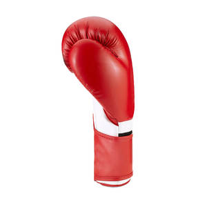 Gants de boxe rouges et blancs de qualité supérieure pour le sparring et la compétition - Paume en mesh respirant - Bande de maintien au poignet à fermeture auto-agrippante - Product Image 5
