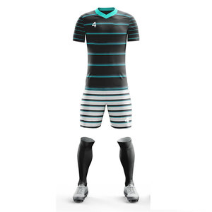 Nouvel ensemble de maillot de football en polyester à manches courtes avec short – Vente en gros à bas prix – Tenue de sport personnalisable - Product Image 2