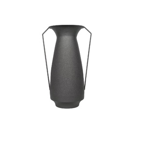 Latest Design Modern Decorative Textured Metal Vase with Handle Modern Metal Table Vase Elegant Tabletop Home Living Room Decor - Product Image 1