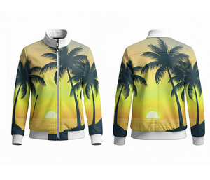 Veste à fermeture éclair intégrale avec sublimation et design personnalisé, vêtements de course et de fitness, chaude, respirante, séchage rapide |   Tailles Hommes Femmes Jeunes - Product Image 4