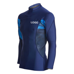 Rashguard à manches longues respirant, séchage rapide, écologique, en polyester et nylon imprimé, pour la gym, l'entraînement, le surf, unisexe, avec fermeture éclair - Product Image 2