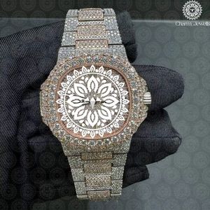 Montre mécanique en acier inoxydable Charm, boîtier de 40 mm, verre analogique, montre de luxe pour homme, résistante aux chocs, 10 bars, date automatique, bouton poussoir - Product Image 3